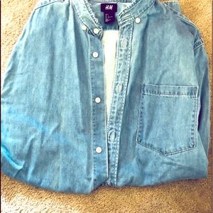 Men’s long sleeve denim shirt (light blue)